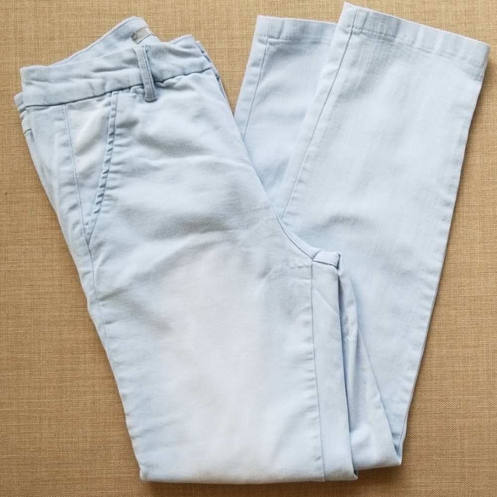 Light Wash Denim High Waisted Ankle Pants